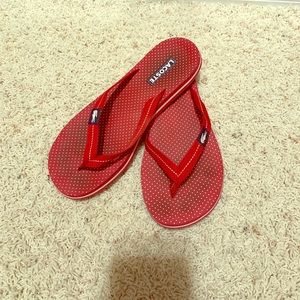 Women’s Lacoste flip flops size 7